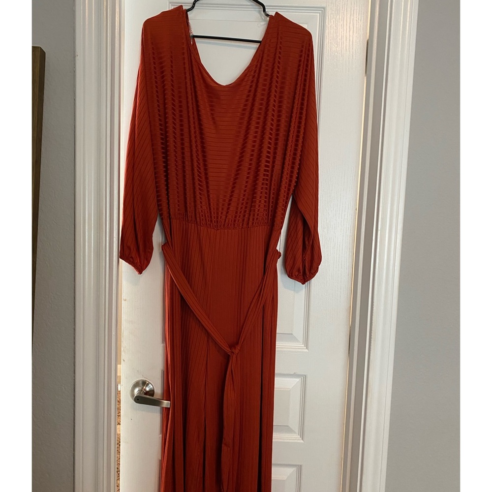 Orange plus size jumpsuit
